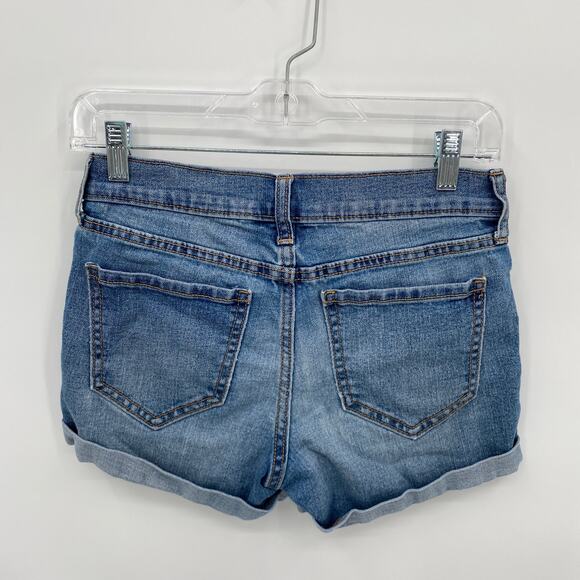 Old Navy Medium Wash Mid Rise Cuffed Denim Jeans Size 0 - Picture 3 of 7